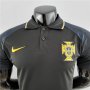 Portugal 2022 World Cup Black Soccer Jersey Polo Shirt