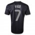 2013 Portugal #7 FIGO Away Black Jersey Shirt