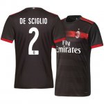 AC Milan Third 2017/18 Mattia De Sciglio #2 Soccer Jersey Shirt