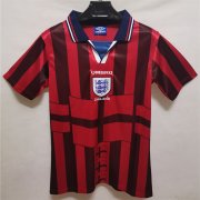 1998 England Away Red Retro Soccer Jersey Football Shirt