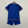 Kids Italy 2023 Home Blue Soccer Kit (Shirt+Shorts)