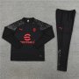 AC Milan 23/24 Black Half Zipper Training Tracksuit