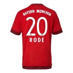 Bayern Munich 2015-16 Home RODE #20 Soccer Jersey