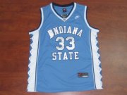 NCAA Indiana State Sycamores Larry Bird #33 Blue Jersey