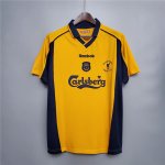 00/01 Liverpool Retro Yellow Soccer Jersey Football Shirt