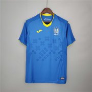 Ukraine Euro 2020 Away Blue Soccer Jersey Football Shirt