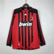 AC Milan 07-08 Home Retro Soccer Jersey Long Sleeve Football Shirt