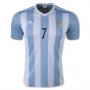 Argentina 2015-16 DI MARIA #7 Home Soccer Jersey