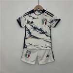 Kids Italy 2023 Away White Soccer Kit (Shirt+Shorts)