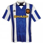 94-96 MANCHESTER UNITED AWAY BLUE RETRO SOCCER JERSEY SHIRT