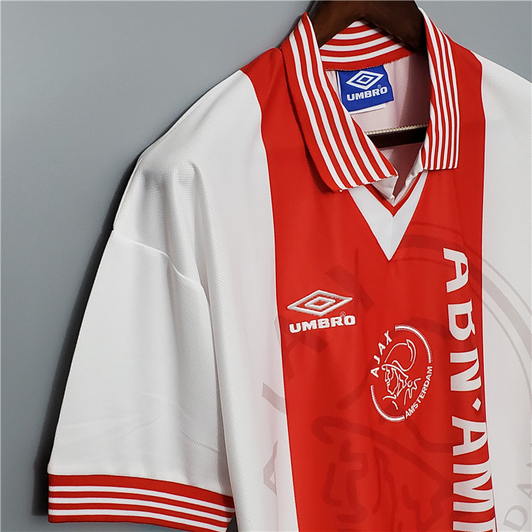 95/96 Ajax Home Retro Soccer Jersey Football Shirt - Click Image to Close