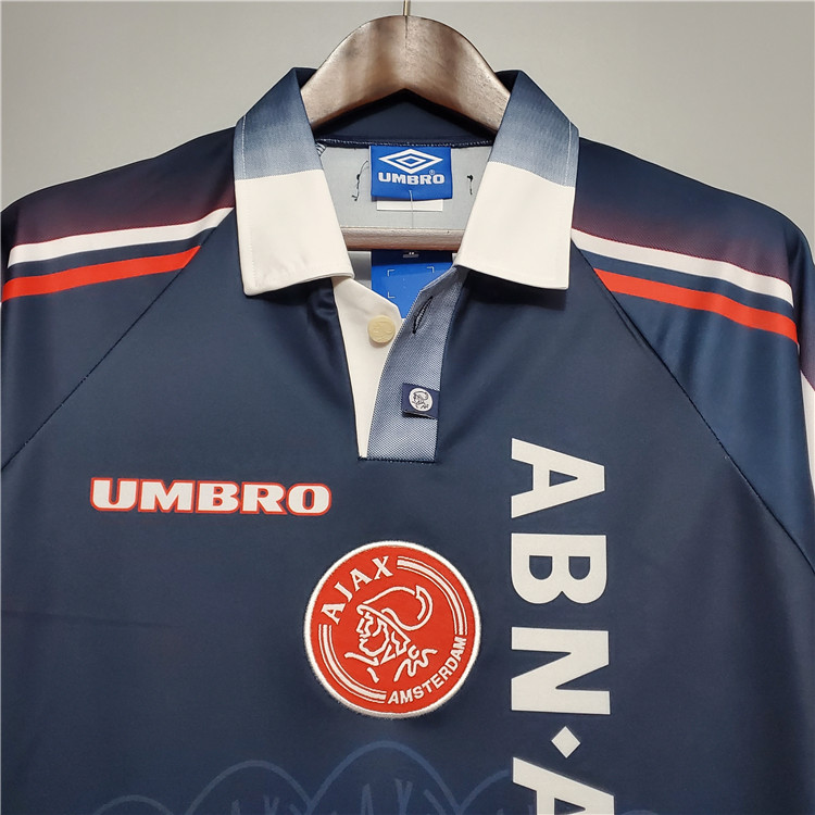 97/98 Ajax Away Retro Soccer Jersey Football Shirt - Click Image to Close
