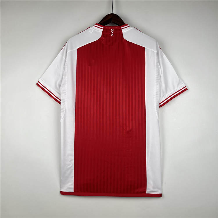 23/24 Ajax Home Red&White Soccer Jersey Football Shirt - Click Image to Close