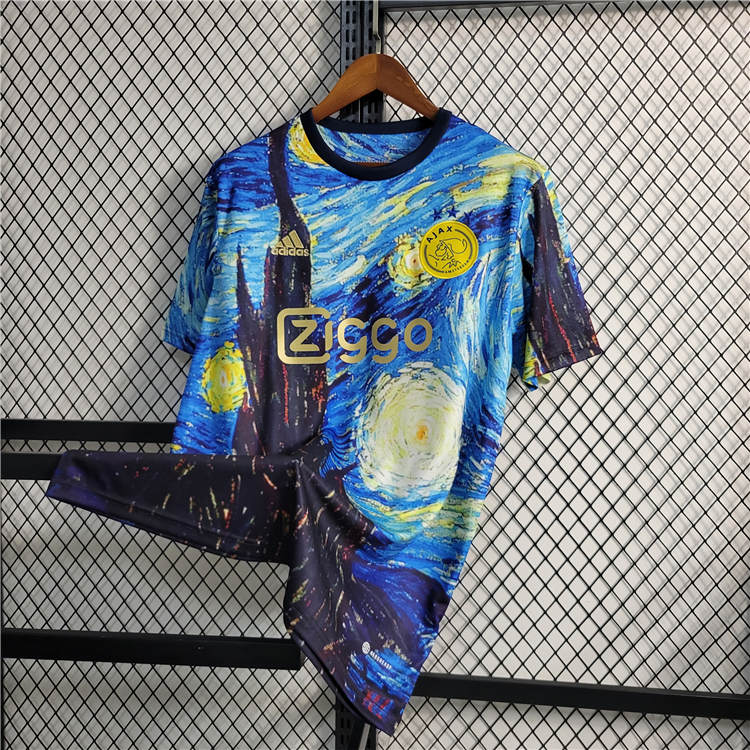23/24 Ajax X Van Gogh Starry Night Edition Soccer Jersey Football Shirt - Click Image to Close