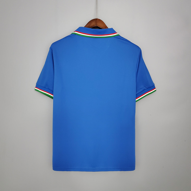 1982 Italy Home Blue Retro Soccer Jerseys Football Shirt - Click Image to Close