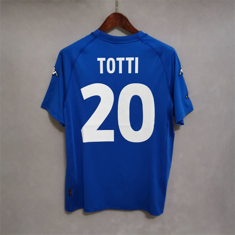 2000 Italy Home Blue Retro Soccer Jerseys Football Shirt #20 TOTTI - Click Image to Close