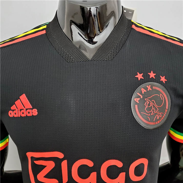 Ajax 21-22 Third Black Soccer Jersey Football Shirt (Player Version) - Click Image to Close