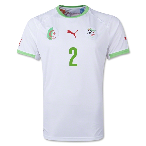 Algeria 2014 BOUGHERRA #2 Home Soccer Jersey - Click Image to Close