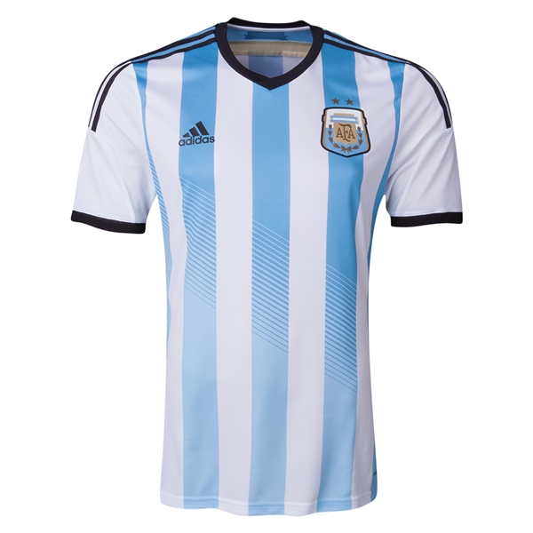 2014 Argentina #14 Mascherano Home Soccer Jersey Shirt - Click Image to Close