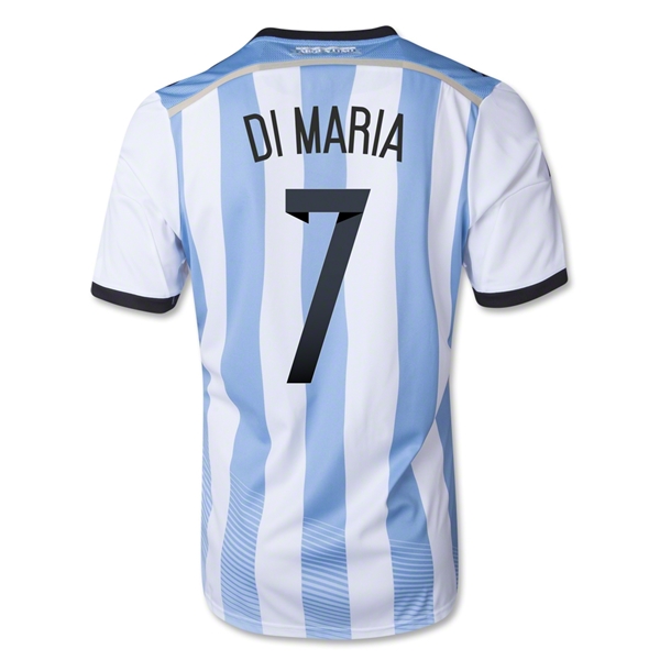 2014 Argentina #7 DI MARIA Home Soccer Jersey Shirt - Click Image to Close
