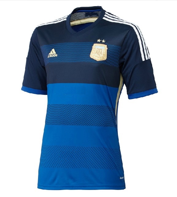 2014 Argentina Away Blue Soccer Jersey Shirt(Player Version) - Click Image to Close