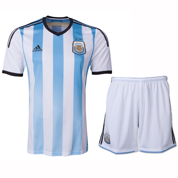 2014 Argentina Home Soccer Jersey Kit(Shirt+Shorts) - Click Image to Close