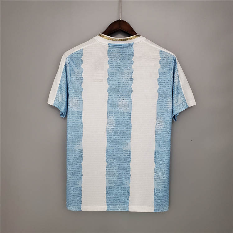 2021 Argentina Maradona Commemorative Edition White Soccer Jersey Football Shirt - Click Image to Close