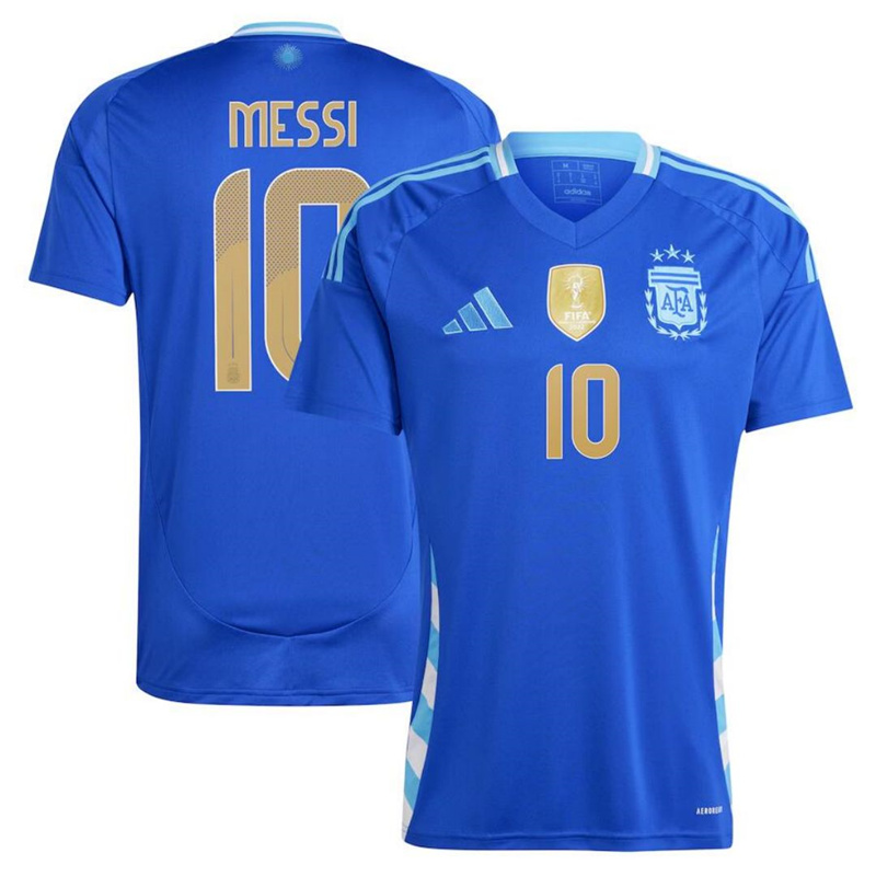2024 Argentina Away Soccer Jersey Football Shirt MESSI #10 Copa America - Click Image to Close