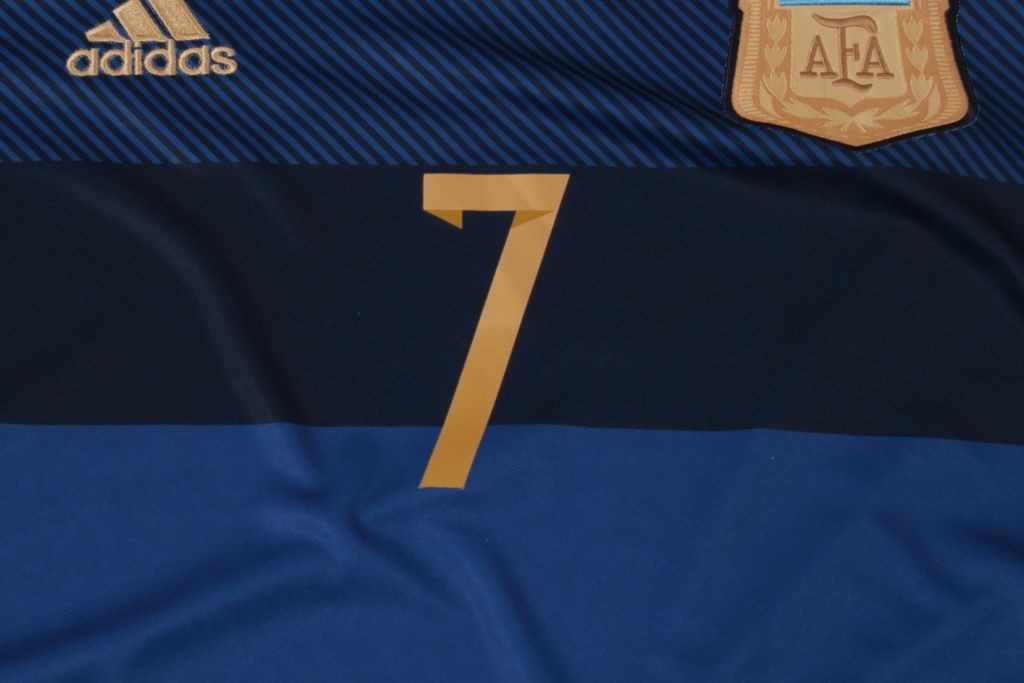 Argentina 14/15 Away Soccer Shirt #7 DI MARIA - Click Image to Close