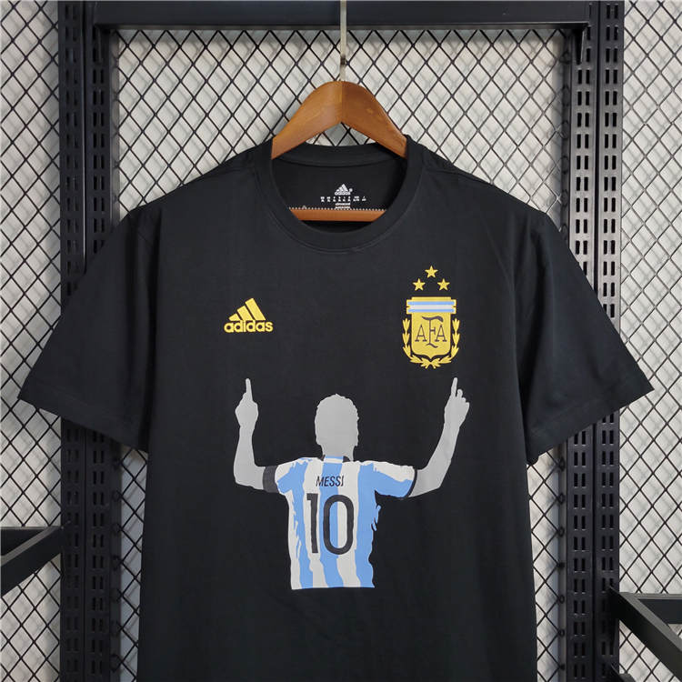 Argentina 2022 Football Shirt Champion Shirt Messi Black Shirt - Click Image to Close