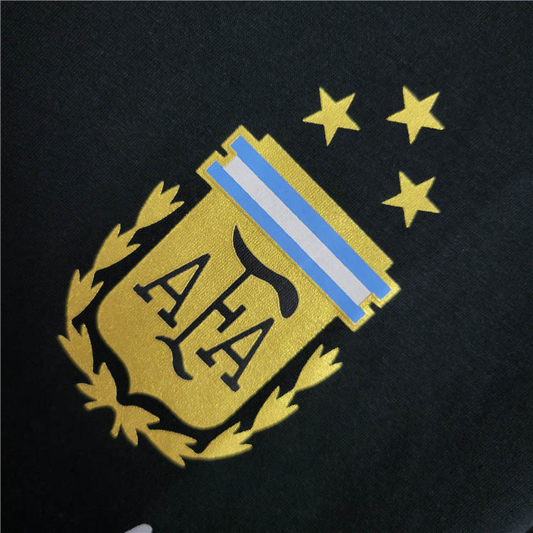 Argentina 2022 Football Shirt Champion Shirt Messi Black Shirt - Click Image to Close