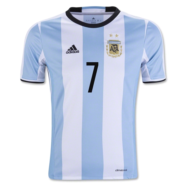 Argentina Home 2016 DI MARIA #7 Soccer Jersey - Click Image to Close