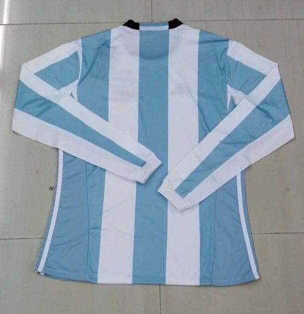 Argentina Home LS 2016-17 Soccer Jersey - Click Image to Close
