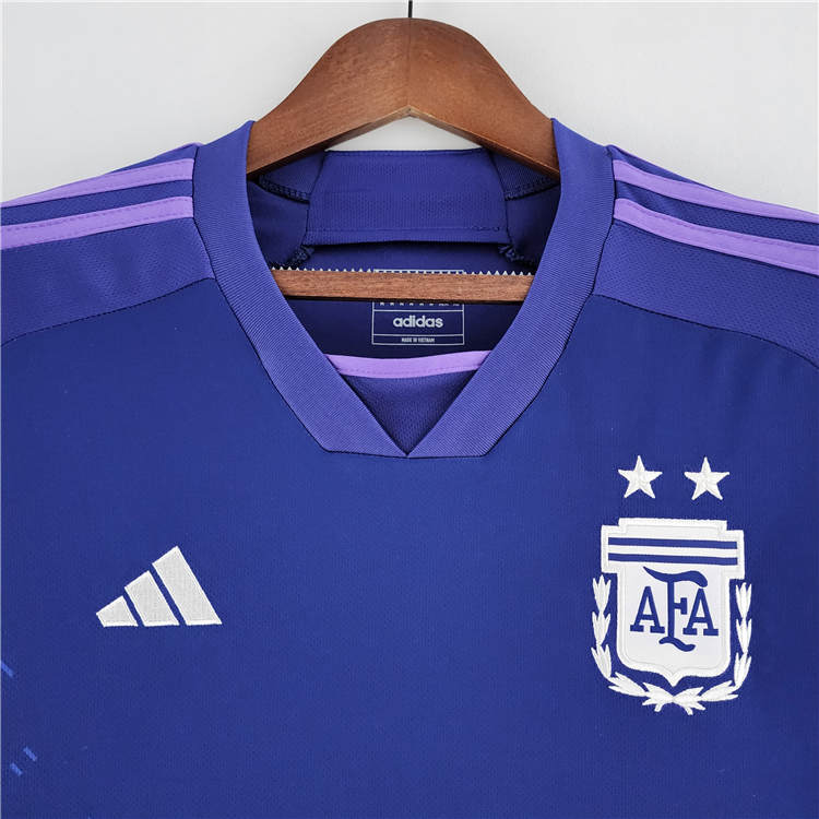 Argentina World Cup 2022 Away Blue Soccer Jersey Football Shirt - Click Image to Close