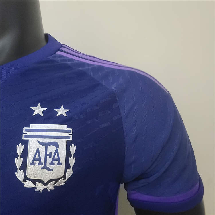 Argentina World Cup 2022 Away Purple Soccer Jersey Football Shirt (Player Version) - Click Image to Close