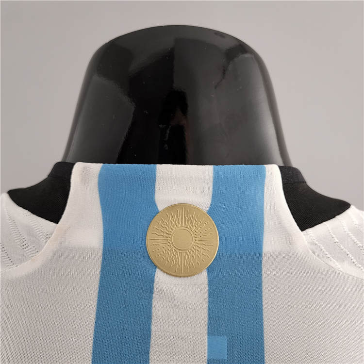 Argentina World Cup 2022 Home White Soccer Jersey Football Shirt (Player Version) - Click Image to Close