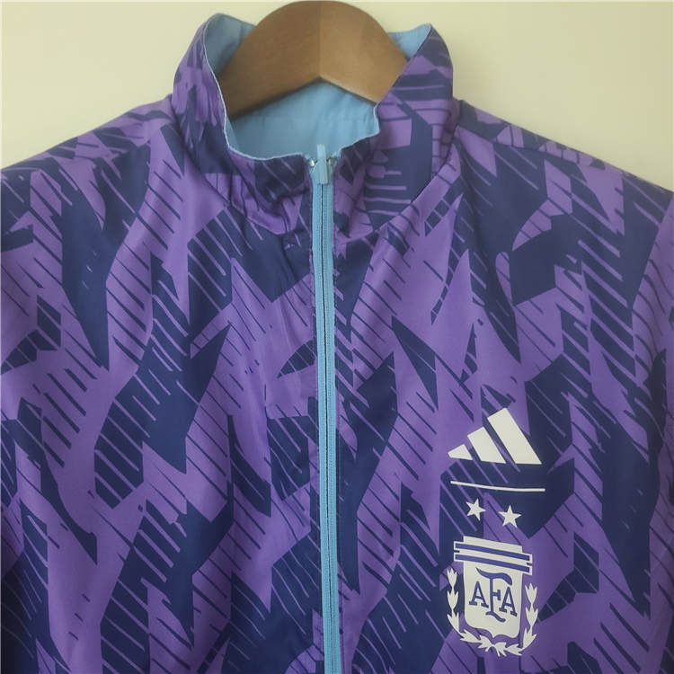 Argentina World Cup 2022 Purple Windbreaker Jacket - Click Image to Close