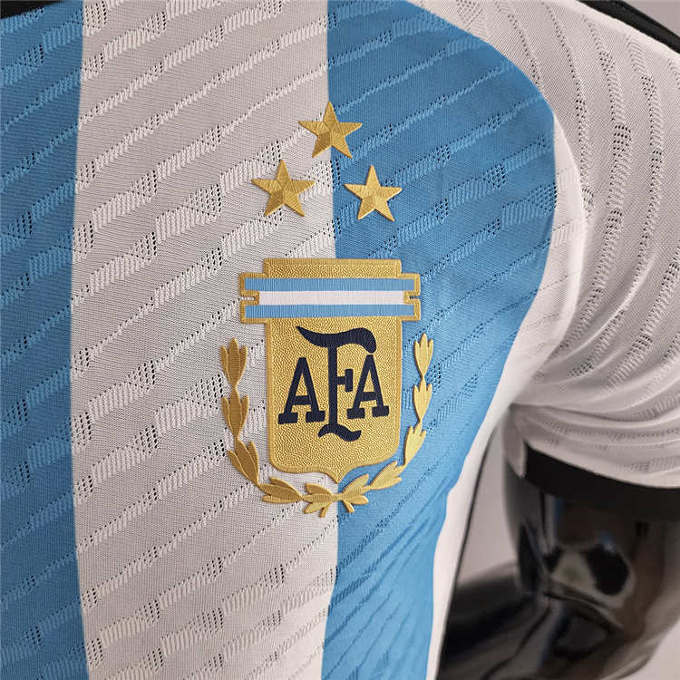 Argentina 2022 3 Stars Version Soccer Jersey Football Shirt (Player Version) - Click Image to Close