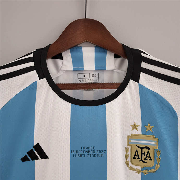 Argentina World Cup 2022 Finals Version Soccer Jersey Football Shirt - Click Image to Close
