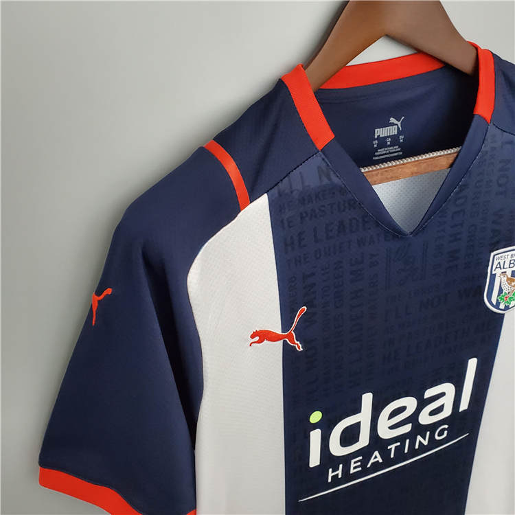 West Bromwich Albion 21-22 Home Soccer Jersey Football Shirt - Click Image to Close