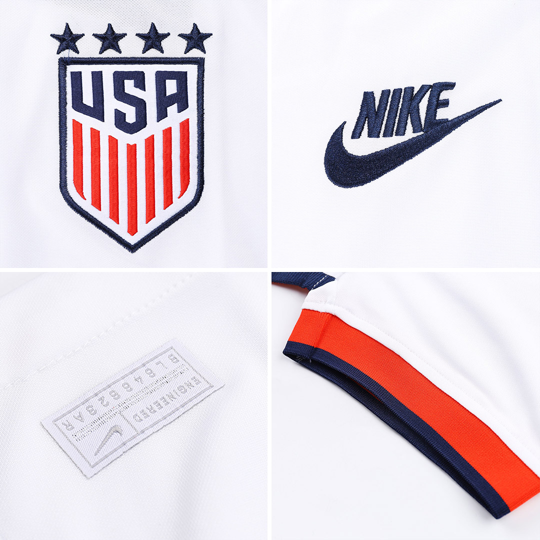 USA 2020 White Home Women's Soccer Jersey Shirt - Click Image to Close