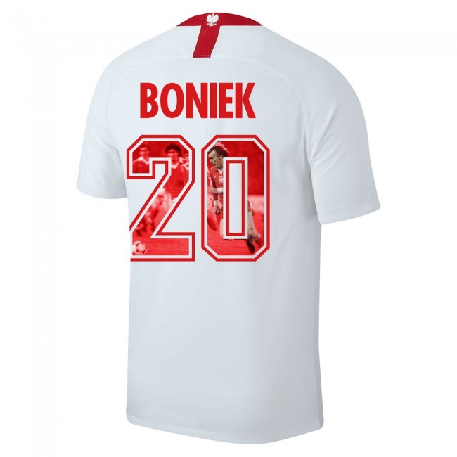 Euro 2020 Poland Home Centenary Boniek #20 Soccer Jersey Shirt - Click Image to Close