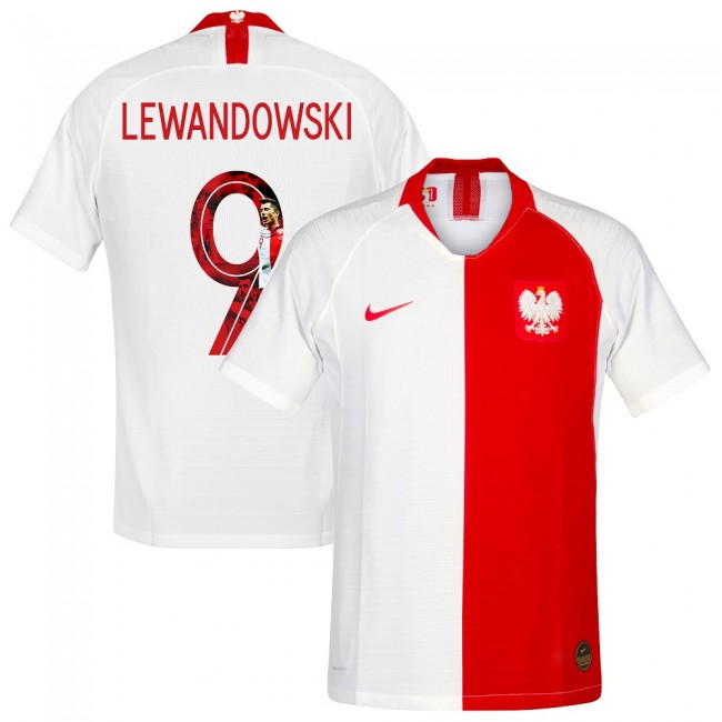 Euro 2020 Poland Home Centenary Lewandowski #9 Soccer Jersey Shirt - Click Image to Close
