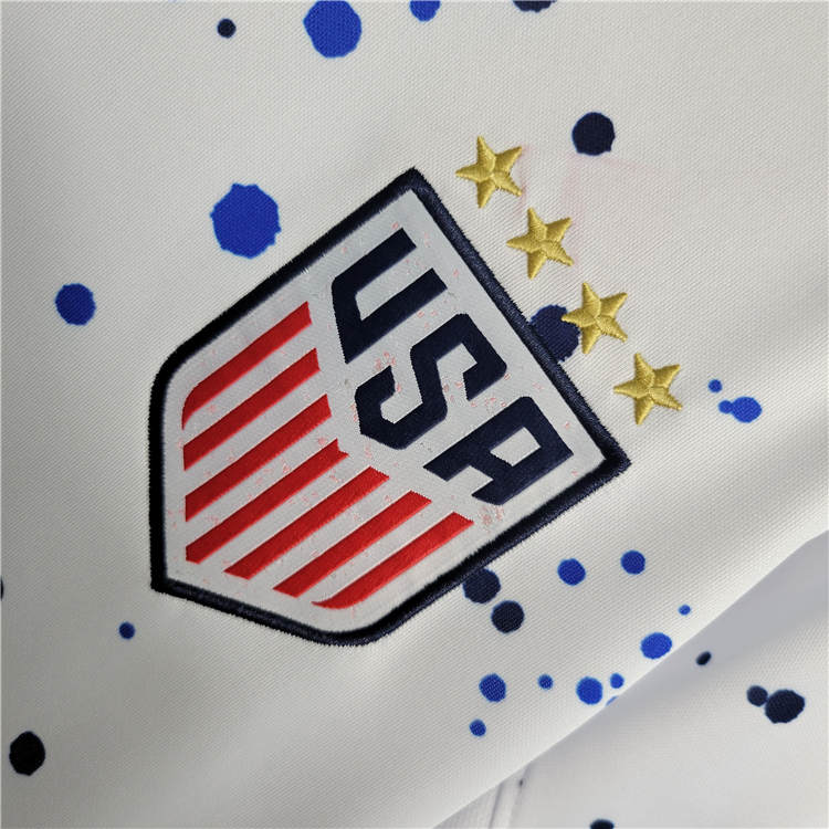 2023 USA Home White Women's Soccer Jersey Soccer Shirt - Click Image to Close