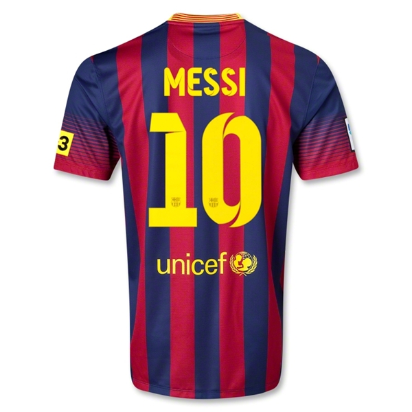 13-14 Barcelona #10 MESSI Home Soccer Jersey Shirt - Click Image to Close