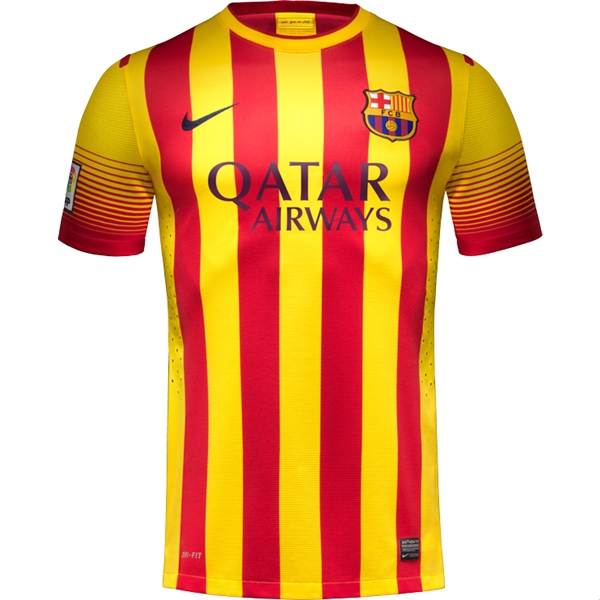 13-14 Barcelona #21 ADRIANO Away Soccer Jersey Shirt - Click Image to Close