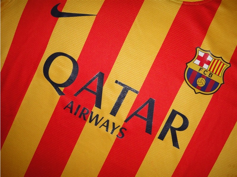 13-14 Barcelona Away Soccer Jersey Shirt - Click Image to Close
