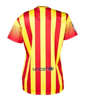 13-14 Barcelona Away Women's Jersey Shirt - Click Image to Close