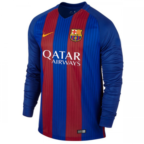 Barcelona Home 2016/17 LS Soccer Jersey Shirt
