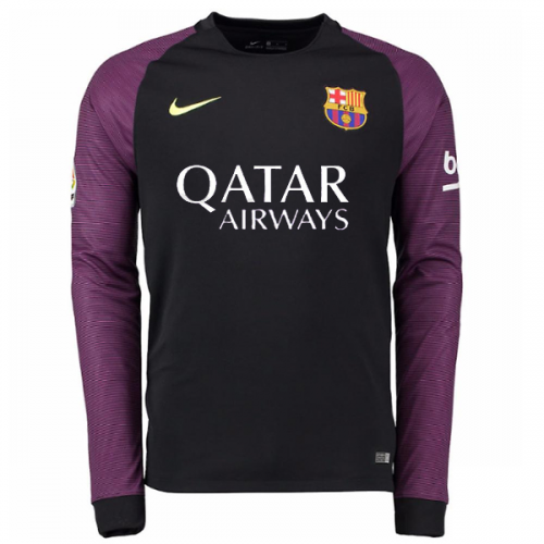Barcelona LS Goalkeeper 2016-17 Black Jersey Shirt